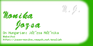 monika jozsa business card