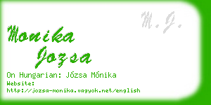 monika jozsa business card